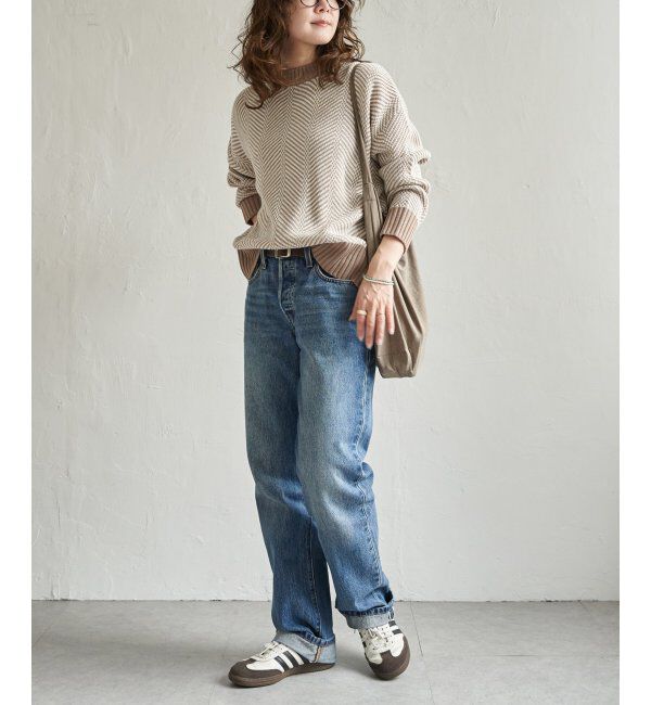 Lbc with Life「ヘリンボン柄ニットプルオーバー」|カーディガン|