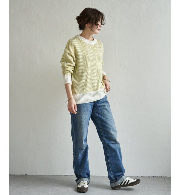 Lbc with Life「ヘリンボン柄ニットプルオーバー」|カーディガン|