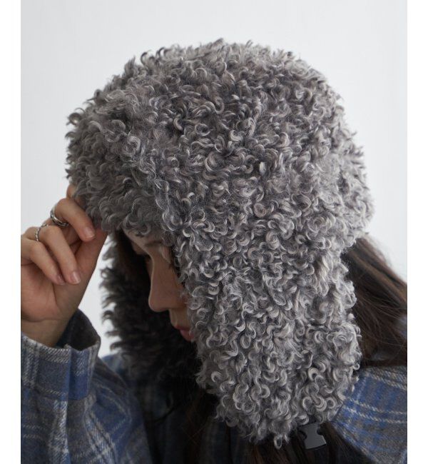 VENCE share style「シープ風フライトボア」|ニット帽|