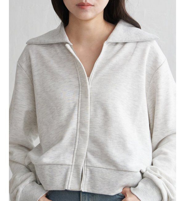 VENCE share style「襟付きジップカーディガン」|スウェット・ジャージ|