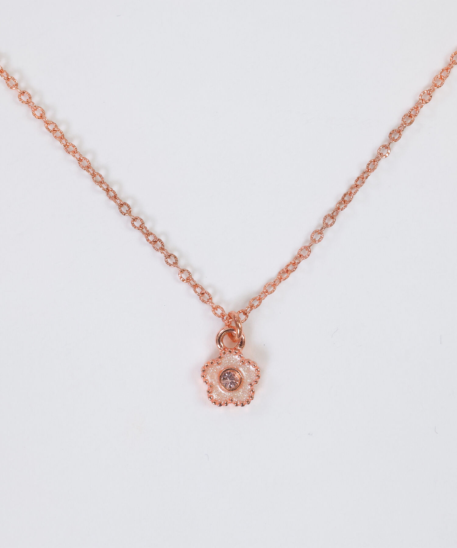 MARY QUANT「ラメエポビジューデイジー ネックレス」|ネックレス|ピンクゴールド