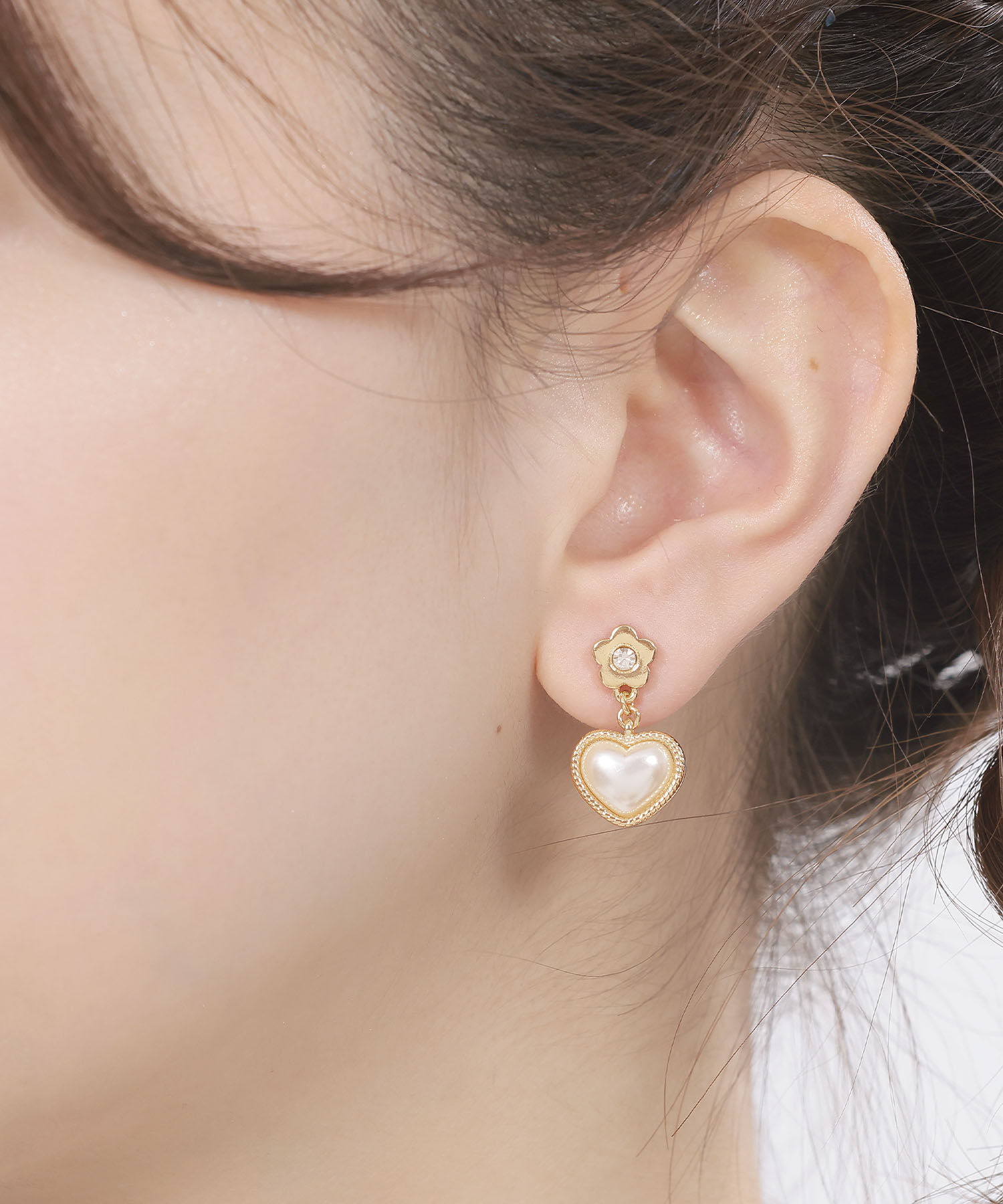 MARY QUANT「ハートパール ピアス」|ピアス|