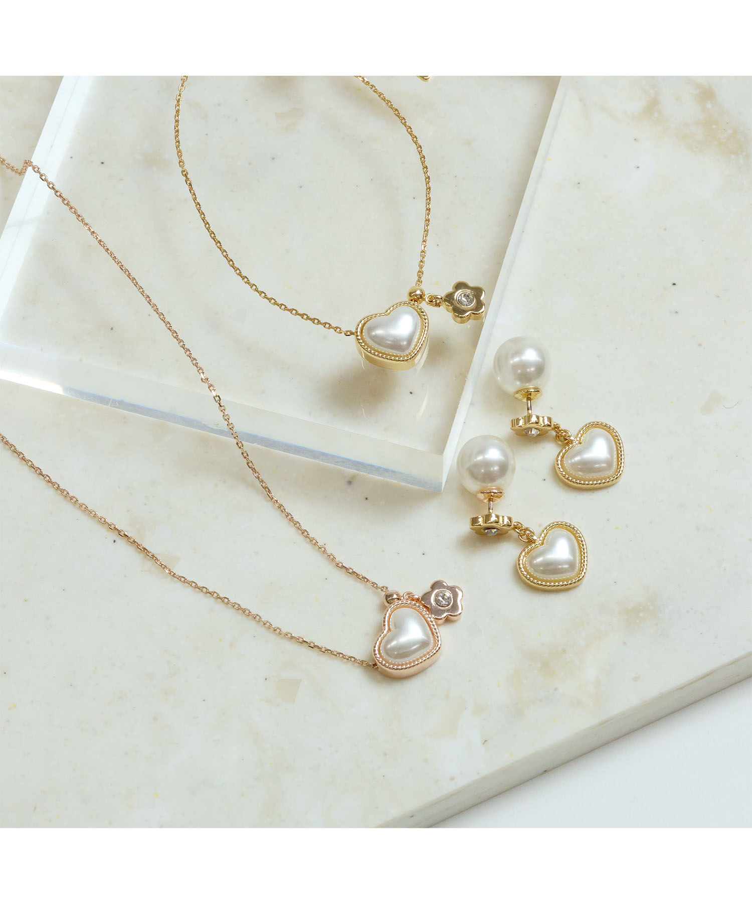 MARY QUANT「ハートパール ピアス」|ピアス|