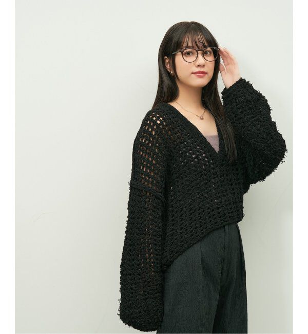  「Zoff｜emiri ボストン型 メガネ |辺見えみり 軽量 黒縁フレーム レンズ交換券付」|メガネ|