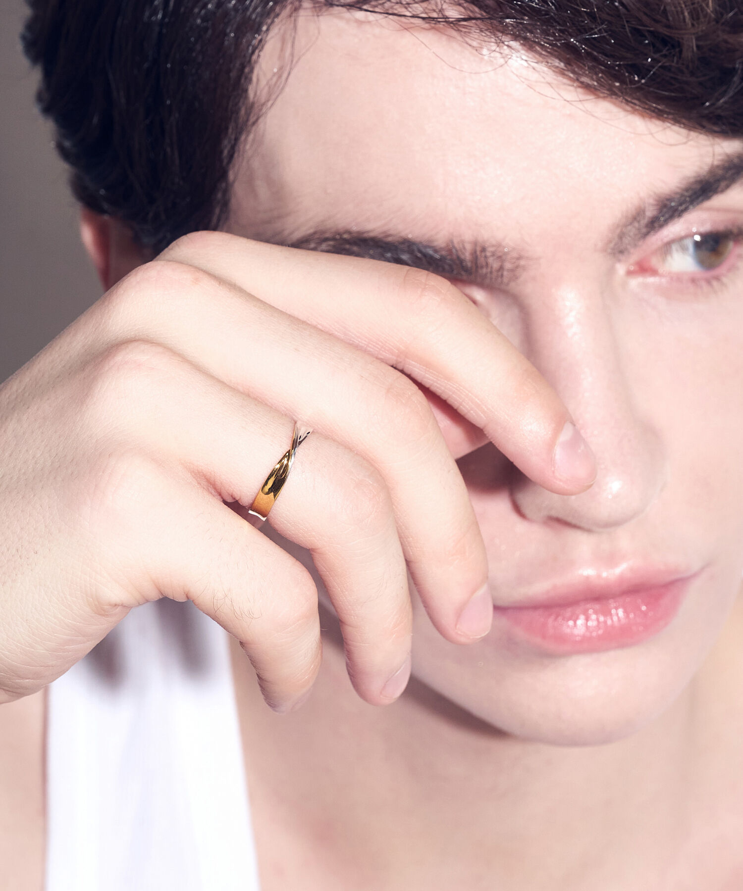 JUPITER「【SV925】リボンクロスリング/ペア/ゴールド」|リング|