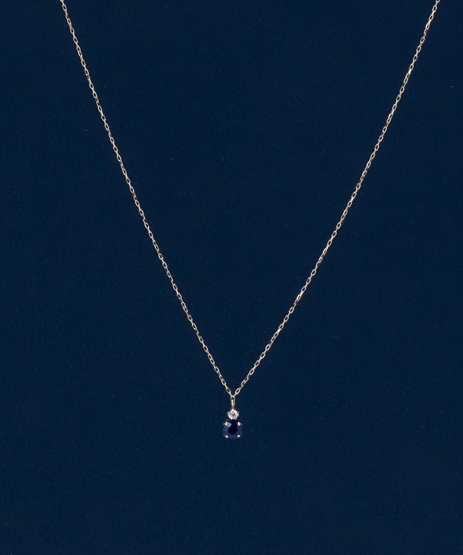 Phoebe「【K10】ジュエルラックネックレス　サファイア/BOX付き/全長:40cm」|ネックレス|ゴールド