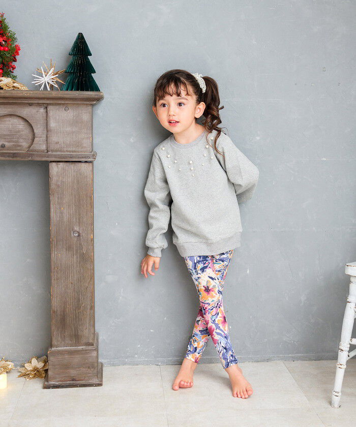 BACKYARD FAMILY「Rora 子供服 レギンス 通販 アザレア スパッツ パンツ ズボン 花柄 女の子 女子 子供」|レギンス・スパッツ|