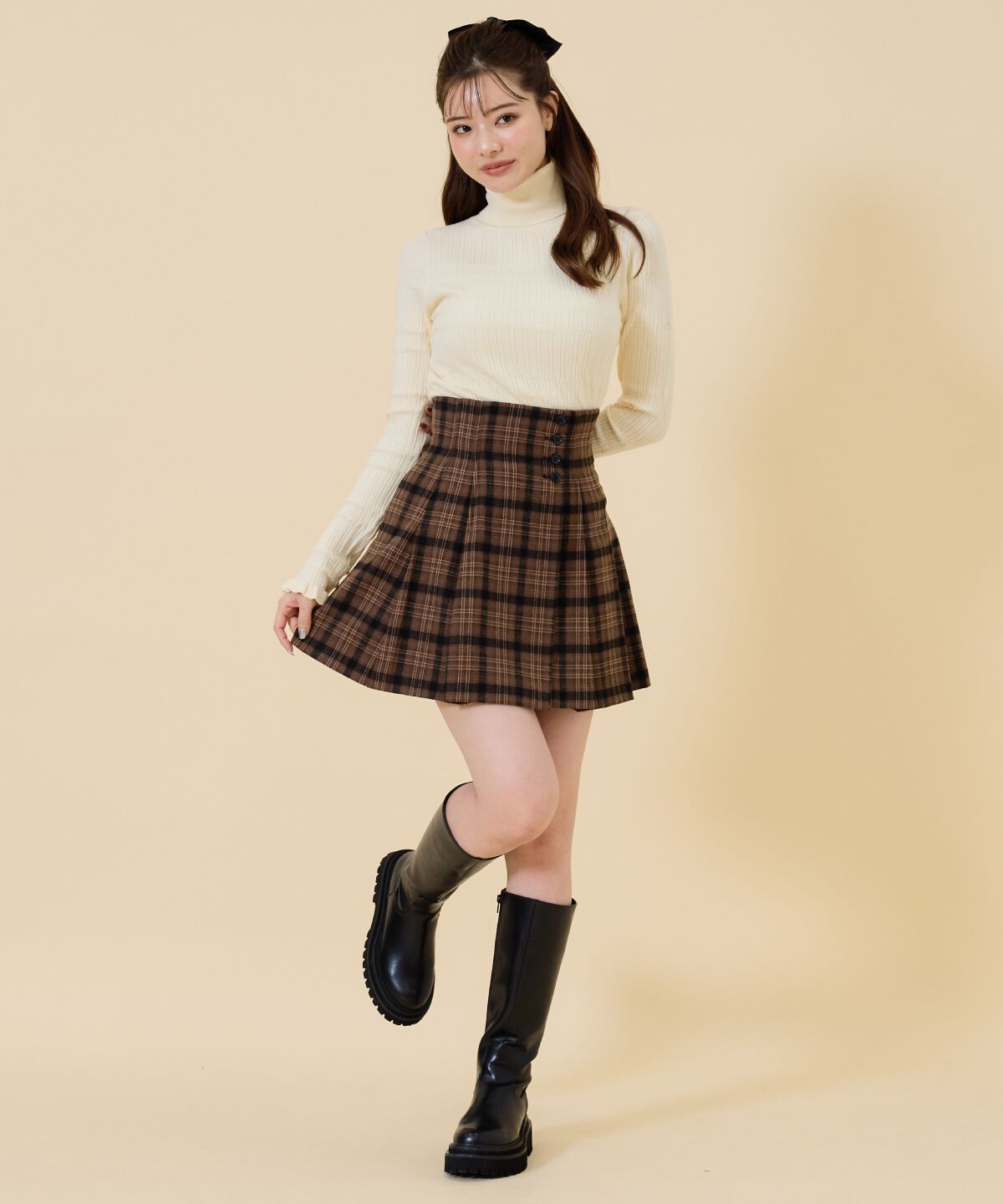 REDYAZEL「デザインリブタートルニット」|ニット・セーター|