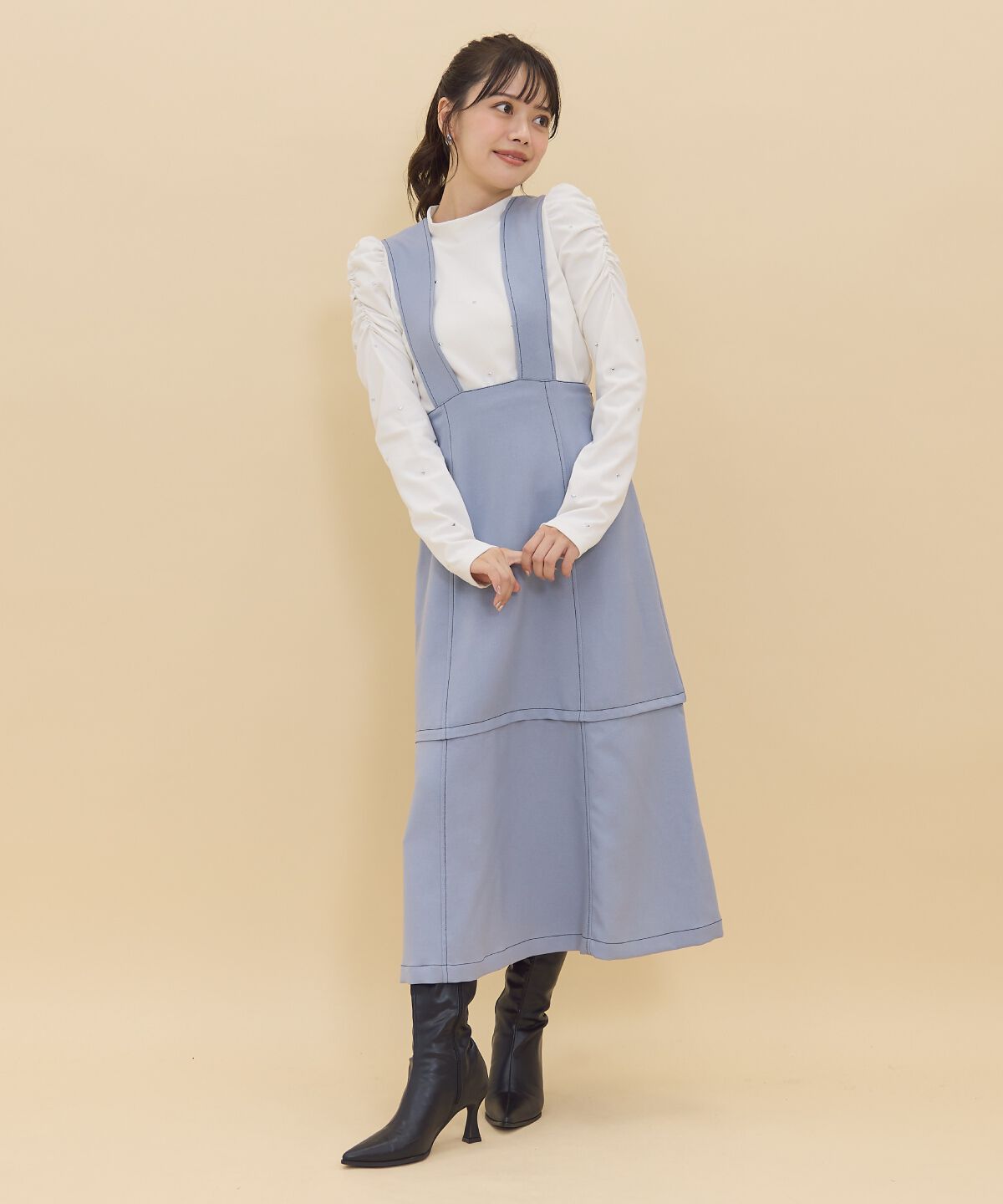 REDYAZEL「2wayレングスウーリッシュジャンパースカート」|ジャンパースカート|