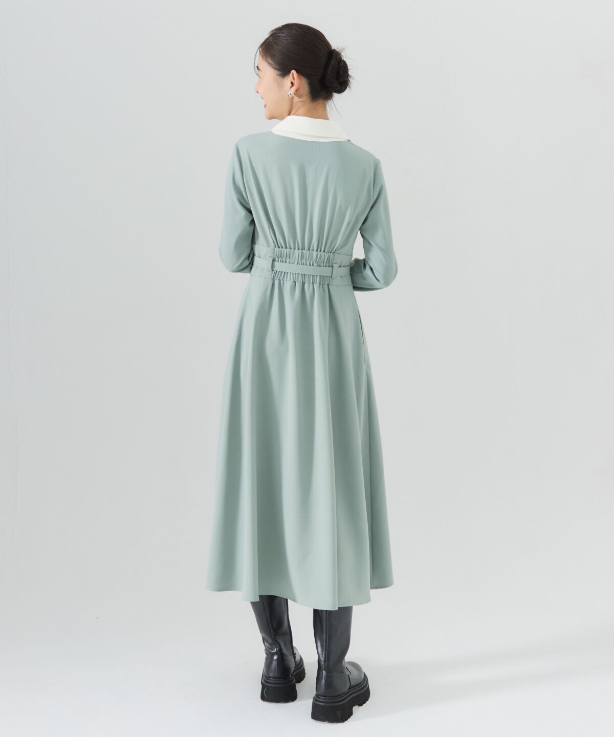 REDYAZEL「バイカラースキッパーシャツワンピース」|ワンピース|