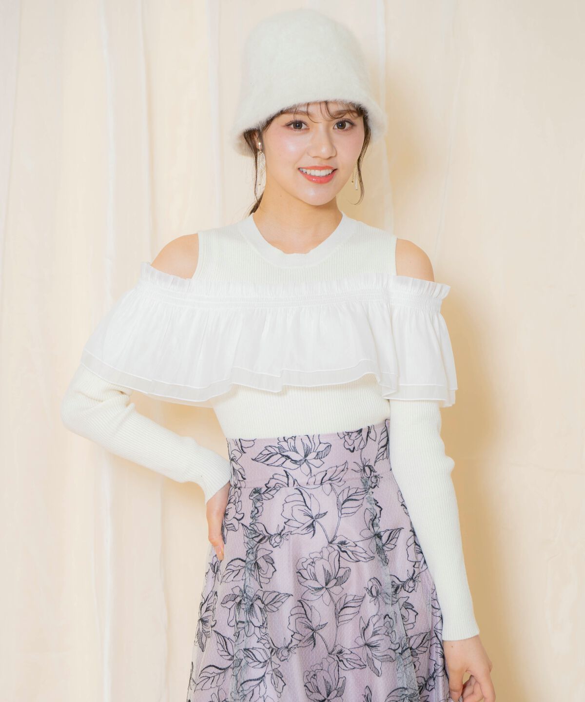 WILLSELECTION「シアーフリルニット」|ニット・セーター|オフ