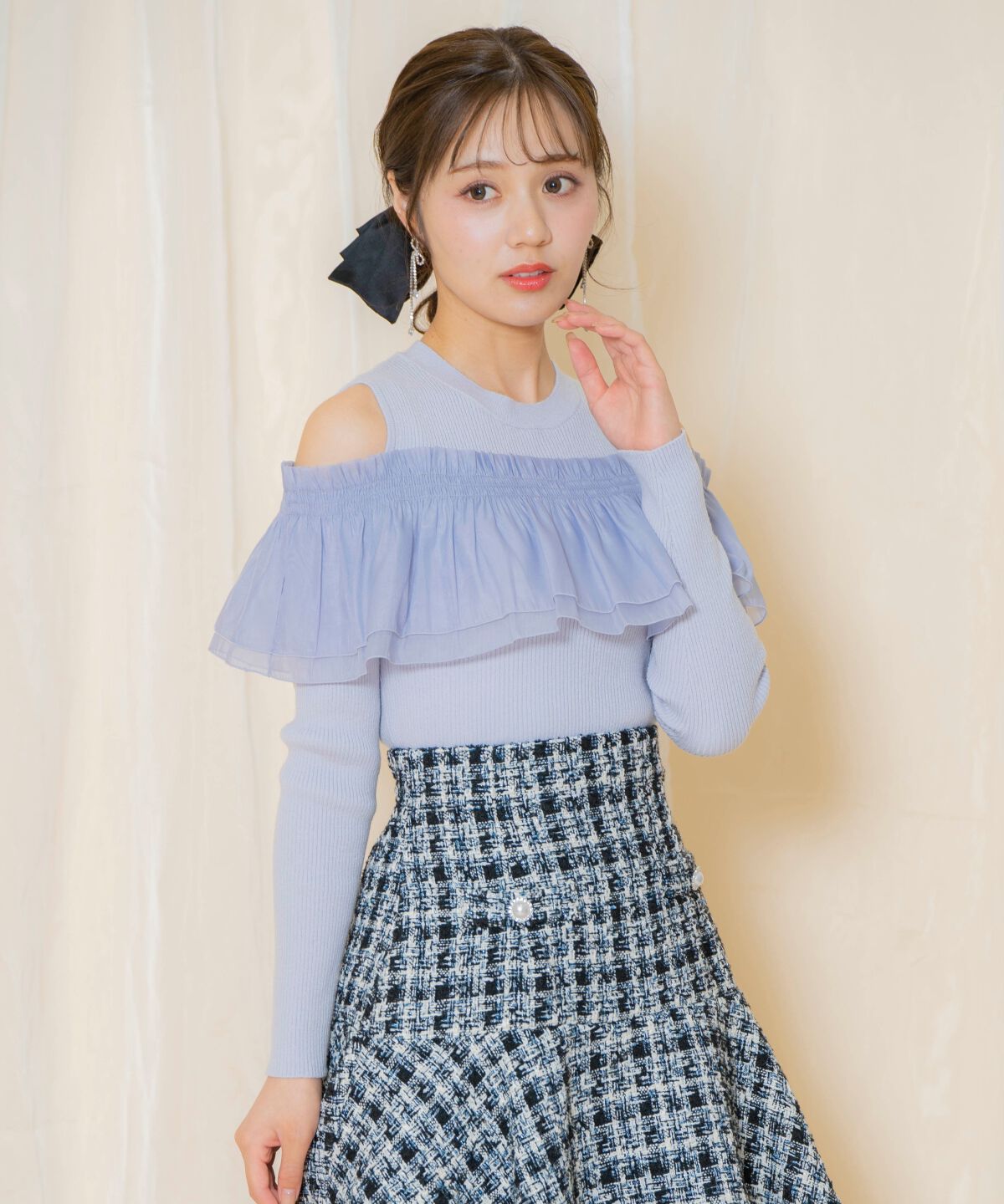 WILLSELECTION「シアーフリルニット」|ニット・セーター|