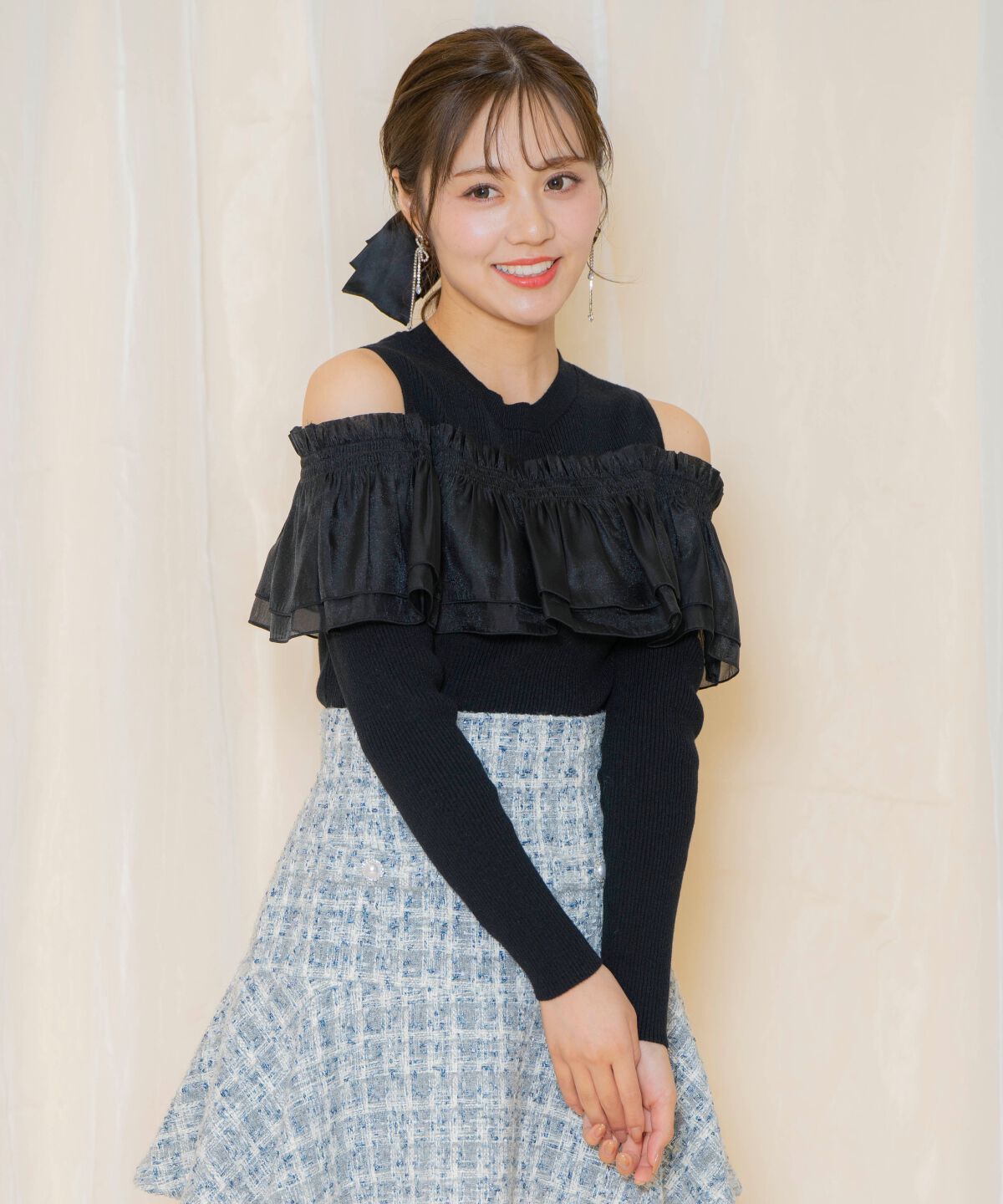 WILLSELECTION「シアーフリルニット」|ニット・セーター|