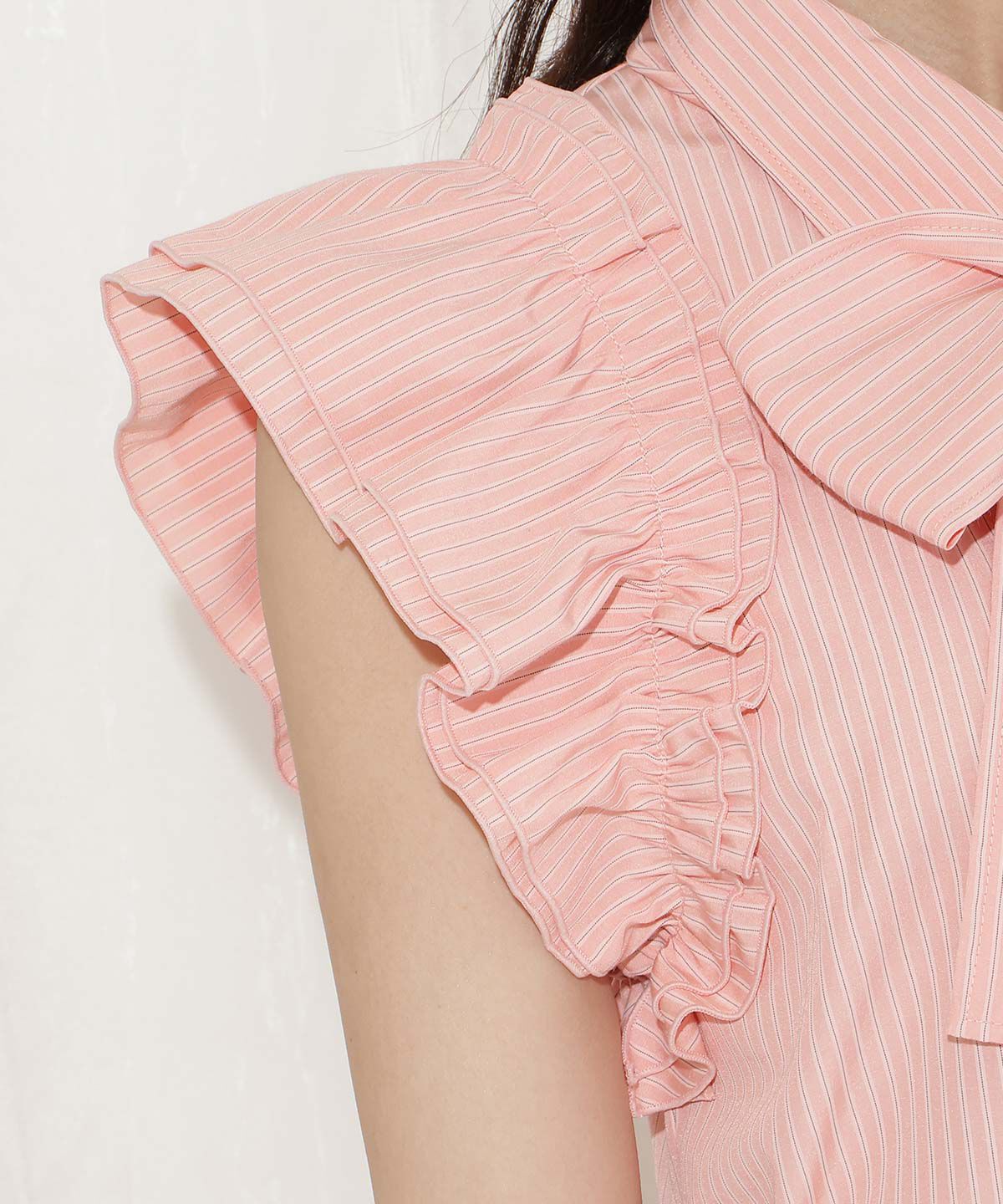 WILLSELECTION「刺繍入りボウタイストライプブラウス」|シャツ・ブラウス|