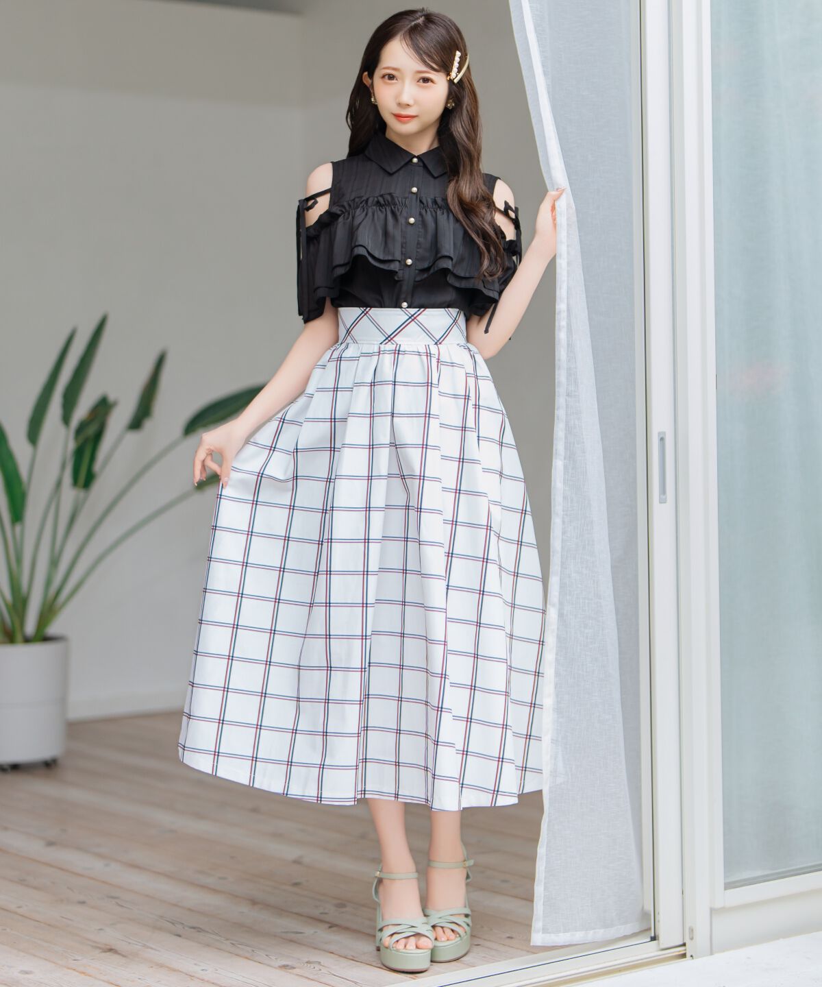 WILLSELECTION「ナローリボンオフショルブラウス」|シャツ・ブラウス|