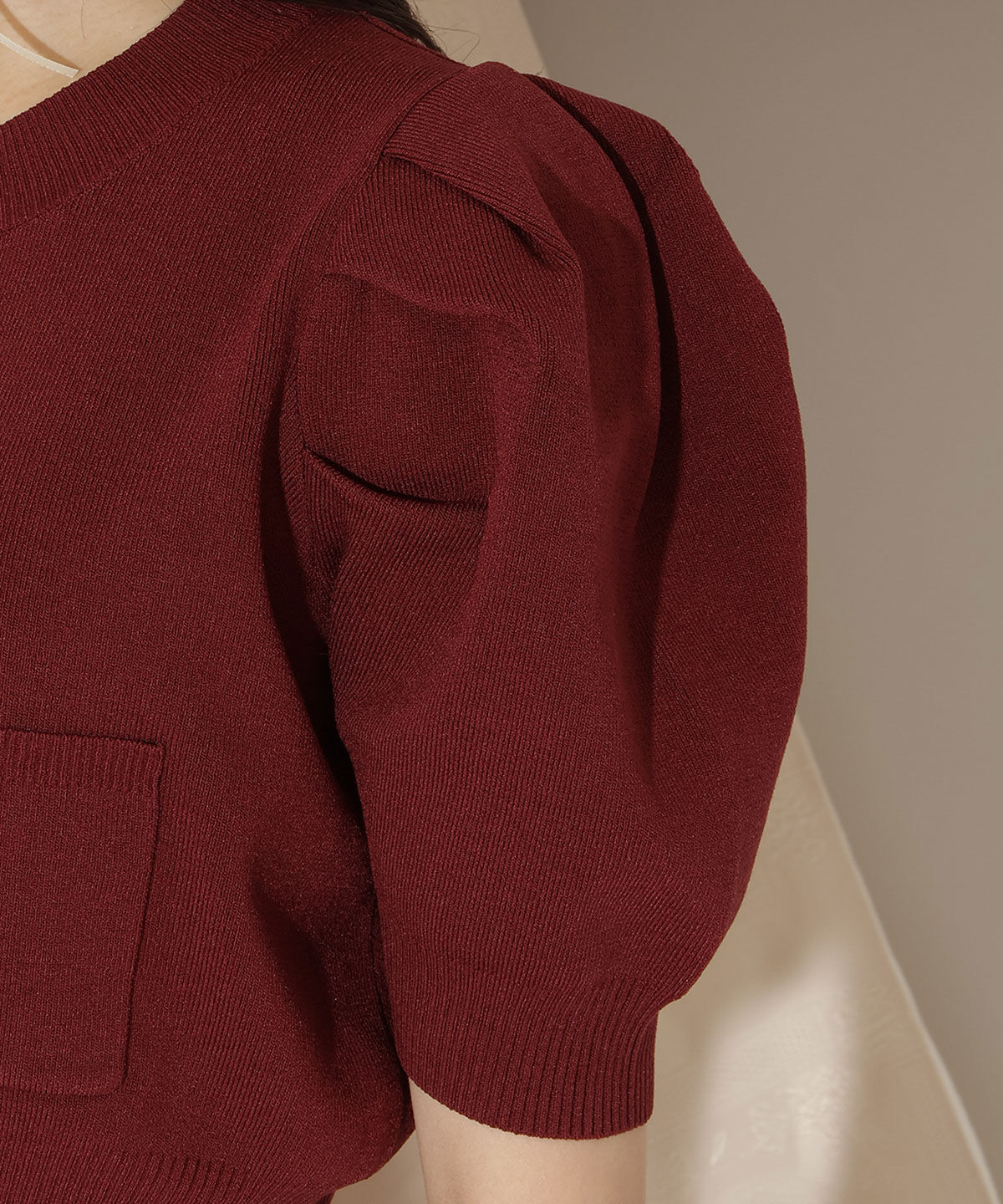 WILLSELECTION「ビジューリボンタックスリーブカーディガン」|カーディガン|