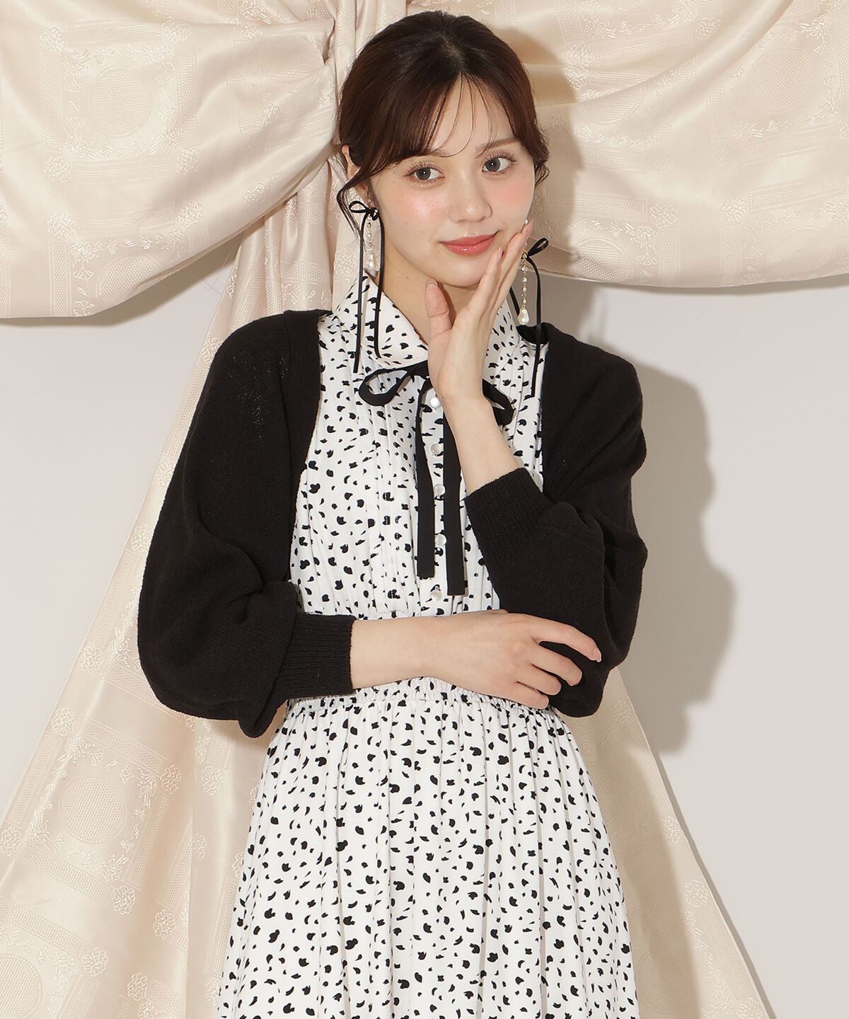 WILLSELECTION「ニットボレロカーディガン」|カーディガン|ブラック