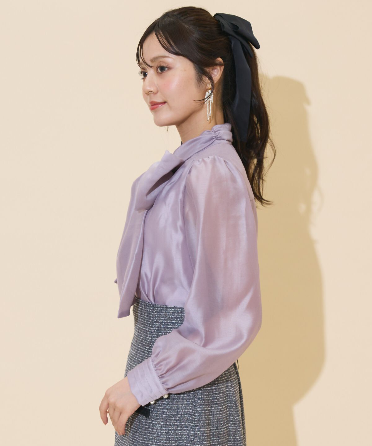 WILLSELECTION「ボリュームリボンタイブラウス」|シャツ・ブラウス|