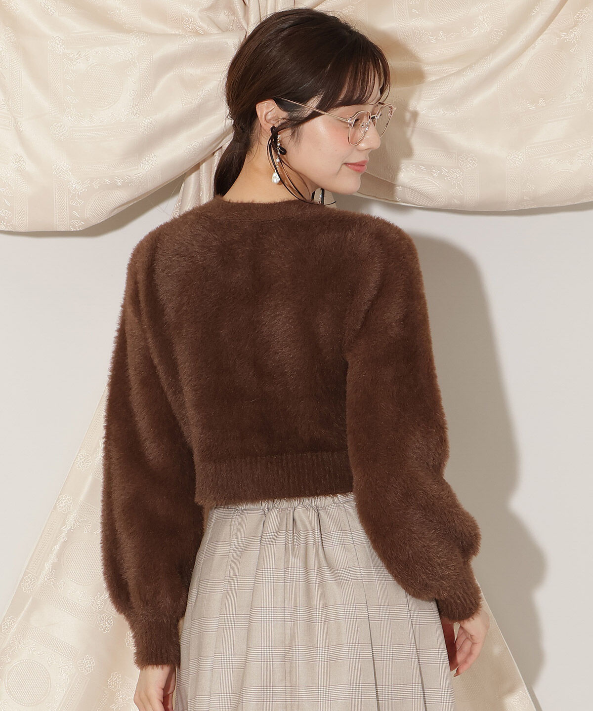 WILLSELECTION「パール＆ビジューフェザーカーディガン」|カーディガン|