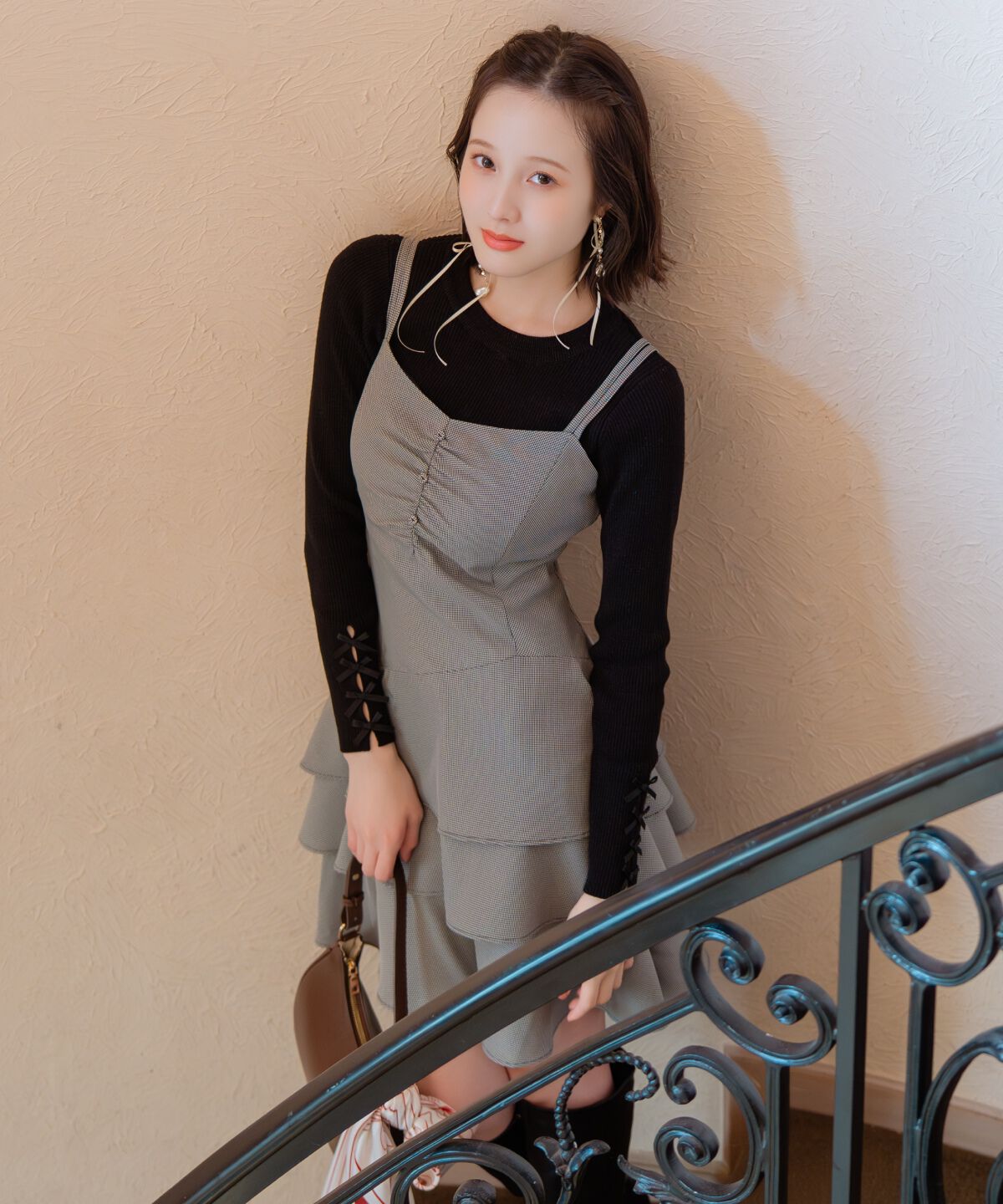 WILLSELECTION「ダブルストラップアシンメトリーワンピース」|ワンピース|