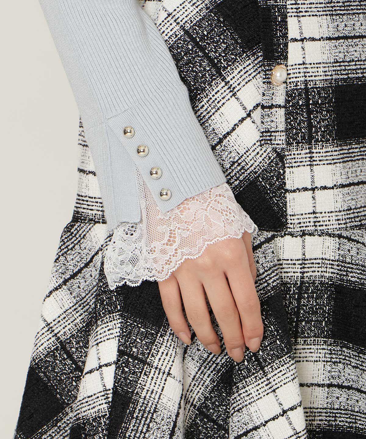 WILLSELECTION「袖口レースハイネックリブニット」|ニット・セーター|