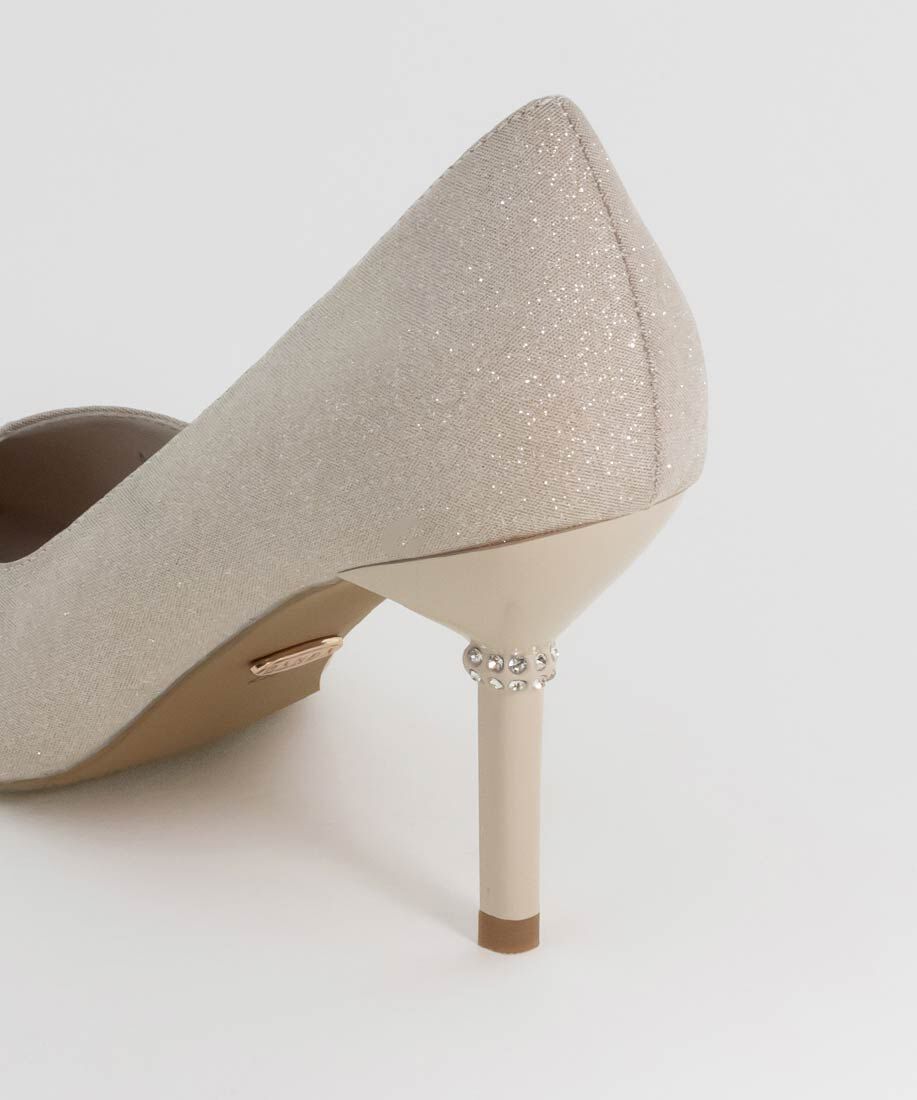  「ビジューヒール グリッターパンプス」|パンプス|