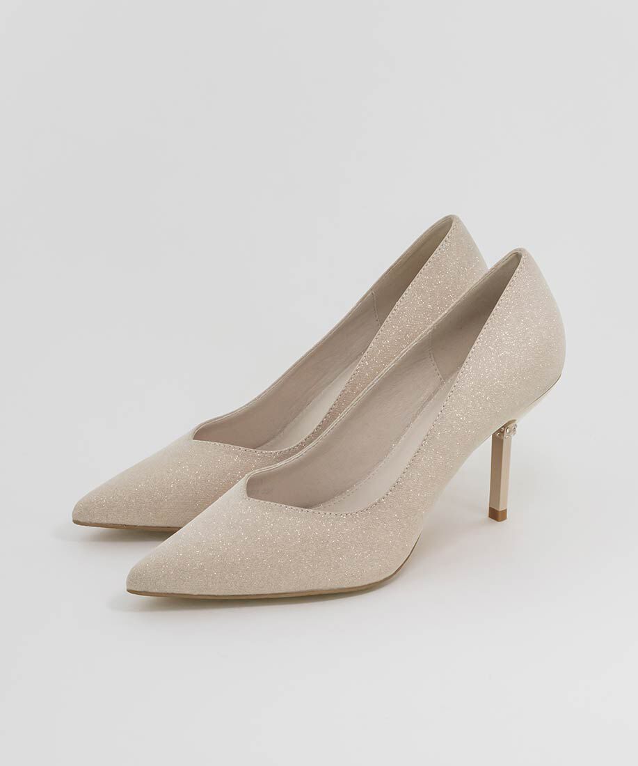  「ビジューヒール グリッターパンプス」|パンプス|
