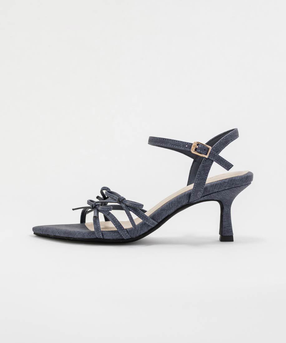  「ミニリボンナローストラップサンダル」|サンダル|