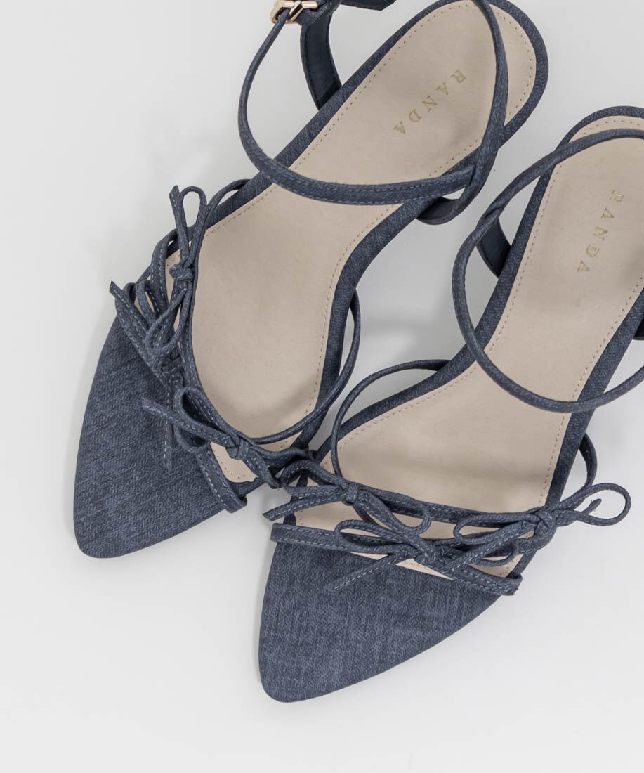  「ミニリボンナローストラップサンダル」|サンダル|