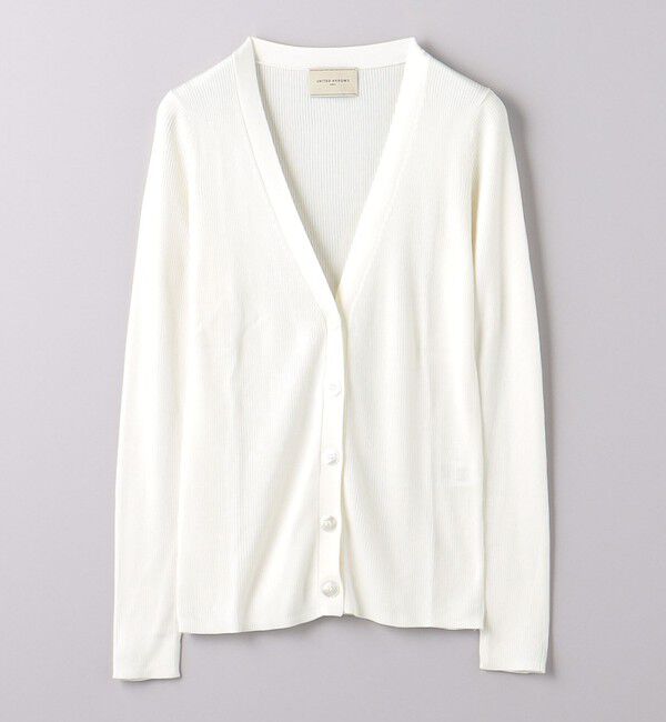 UNITED ARROWS「シルクリブ Vネック カーディガン」|カーディガン|