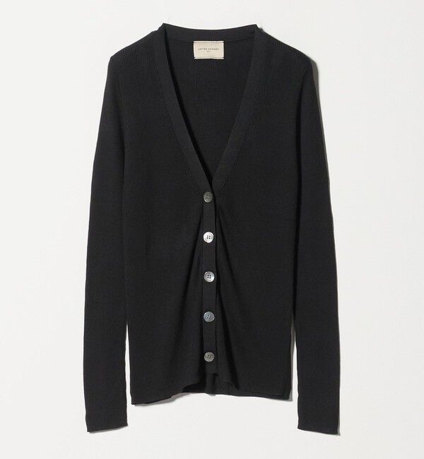 UNITED ARROWS「シルクリブ Vネック カーディガン」|カーディガン|