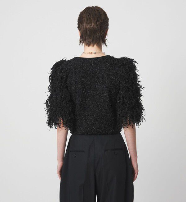 ASTRAET「＜ASTRAET＞ フリンジスリーブ クルーネックニット」|ニット・セーター|