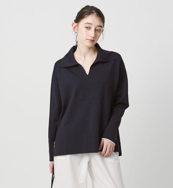 UNITED ARROWS「スキッパー プルオーバーニット」|ニット・セーター|