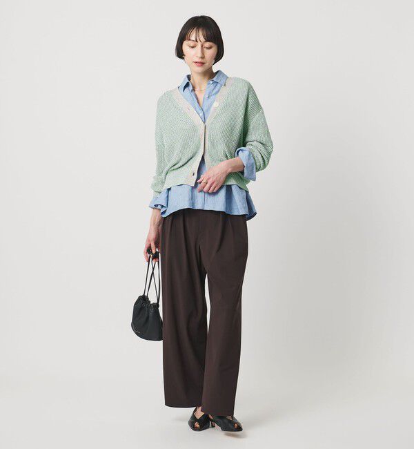 UNITED ARROWS「カラーヤーン Vネック カーディガン ‐ウォッシャブル‐」|カーディガン|