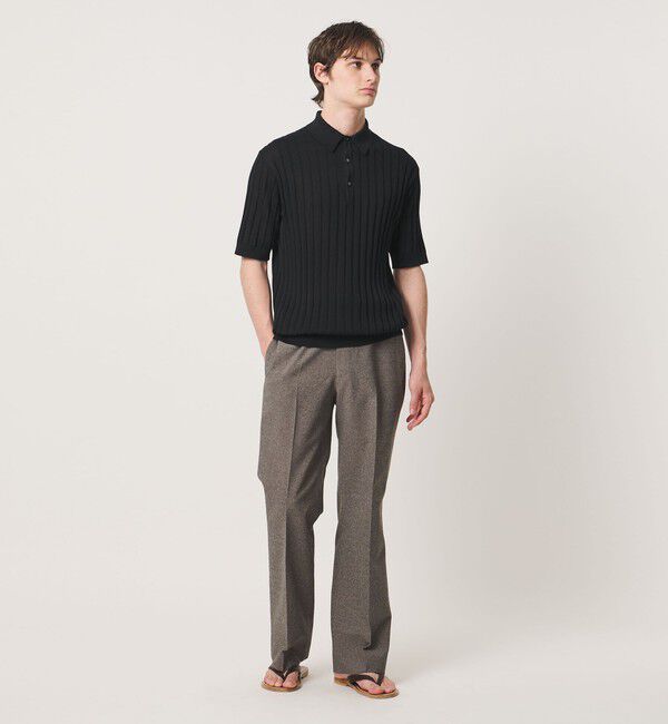 UNITED ARROWS「シャーリーカーン ワイドリブ ニットポロシャツ」|ポロシャツ|