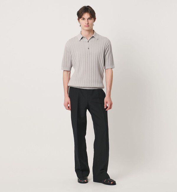 UNITED ARROWS「シャーリーカーン ワイドリブ ニットポロシャツ」|ポロシャツ|