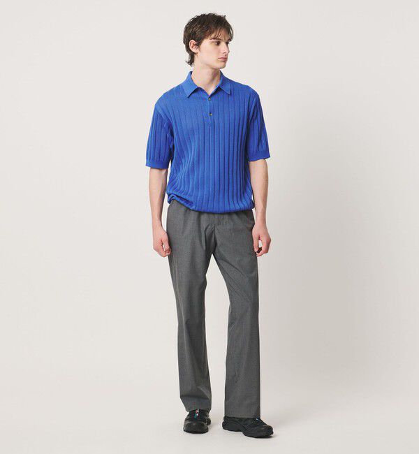 UNITED ARROWS「シャーリーカーン ワイドリブ ニットポロシャツ」|ポロシャツ|