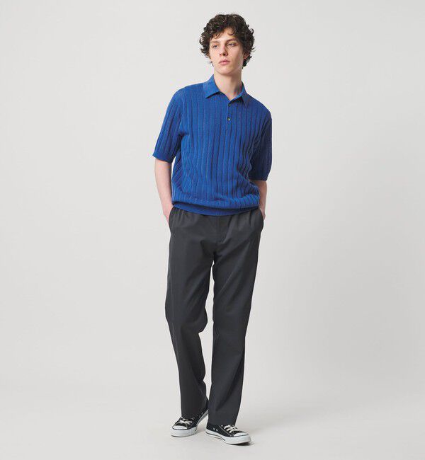 UNITED ARROWS「シャーリーカーン ワイドリブ ニットポロシャツ」|ポロシャツ|