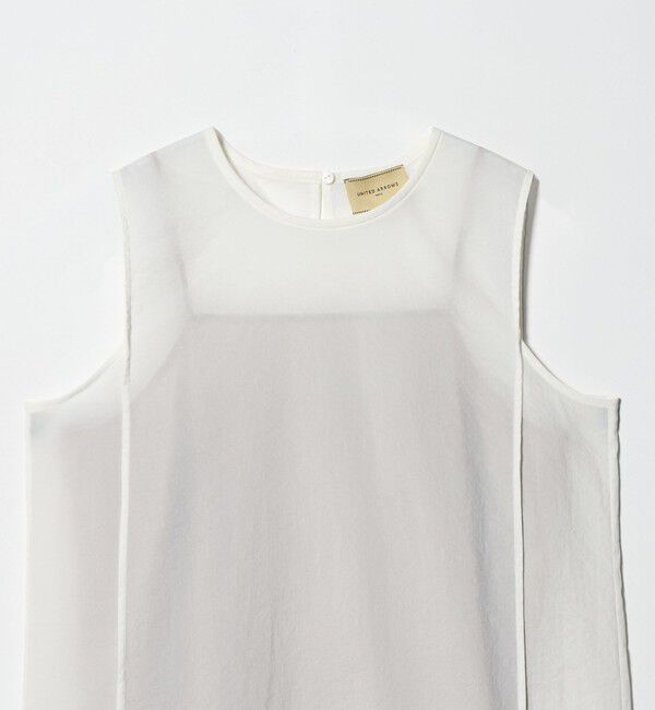 UNITED ARROWS「シアー レイヤード ノースリーブ ワンピース」|ワンピース|