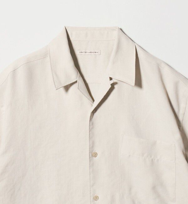 UNITED ARROWS「トリアセテート/ポリエステル ツイル オープンカラーシャツ」|シャツ・ブラウス|