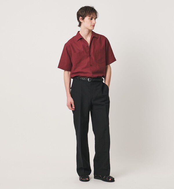 UNITED ARROWS「トリアセテート/ポリエステル ツイル オープンカラーシャツ」|シャツ・ブラウス|