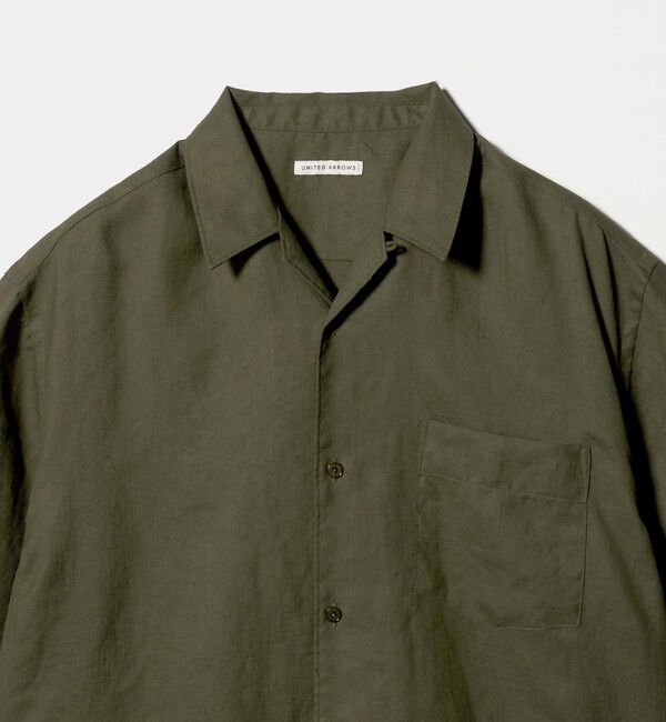 UNITED ARROWS「トリアセテート/ポリエステル ツイル オープンカラーシャツ」|シャツ・ブラウス|