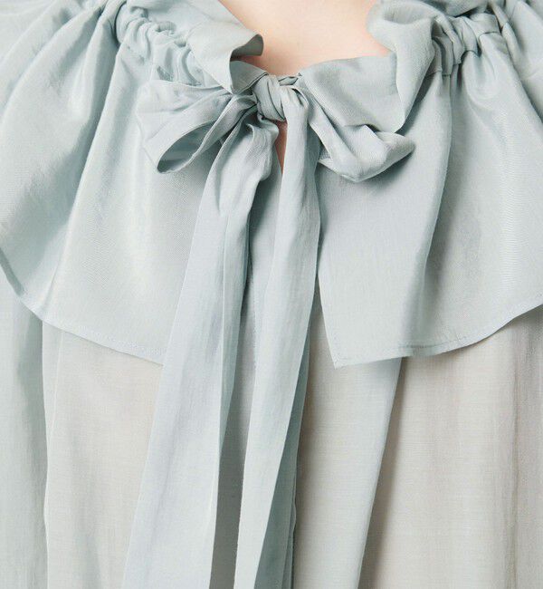AEWEN MATOPH「＜AEWEN MATOPH＞ギャザーリボンノースリーブ ウォッシャブル」|シャツ・ブラウス|