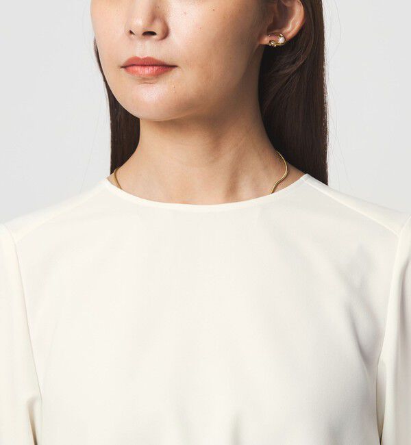 UNITED ARROWS green label relaxing「［size SHORTあり］パウドレ プリーツ ブラウス ウォッシャブル ストレッチ」|シャツ・ブラウス|