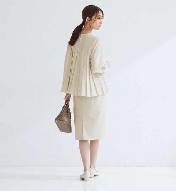 UNITED ARROWS green label relaxing「［size SHORTあり］パウドレ プリーツ ブラウス ウォッシャブル ストレッチ」|シャツ・ブラウス|