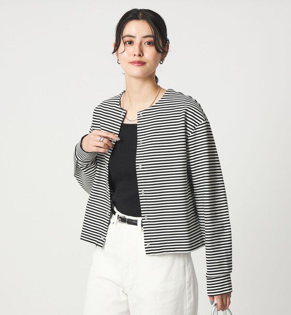 UNITED ARROWS green label relaxing「リップルボーダー カーディガン」|カーディガン|