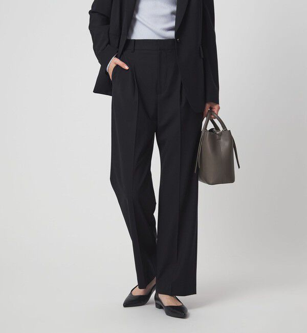 UNITED ARROWS green label relaxing「［size SHORT/TALLあり］カチリラ ストレート パンツ ウォッシャブル ストレッチ」|スラックス|NAVY