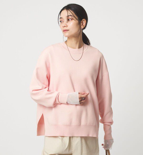 UNITED ARROWS green label relaxing「パフニット プルオーバー ウォッシャブル」|ニット・セーター|LT.PINK