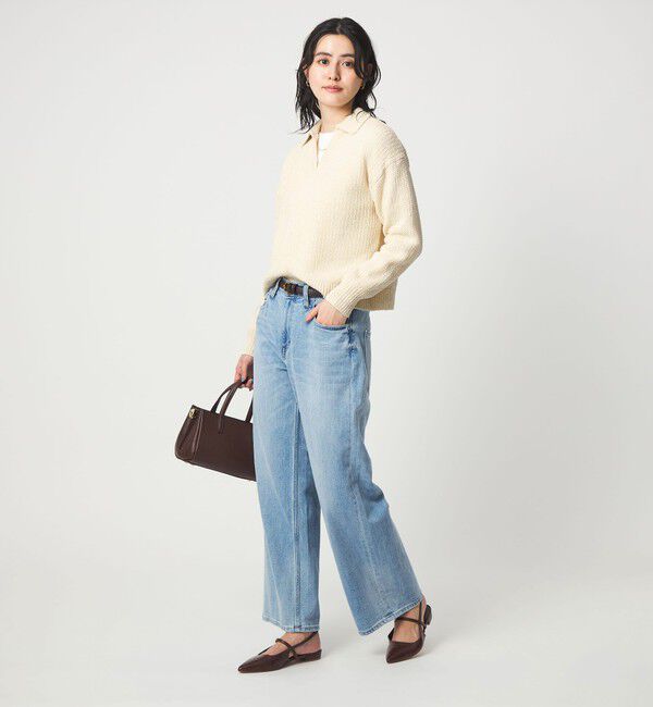 UNITED ARROWS green label relaxing「テープヤーン スキッパー プルオーバー ニット ウォッシャブル」|ニット・セーター|