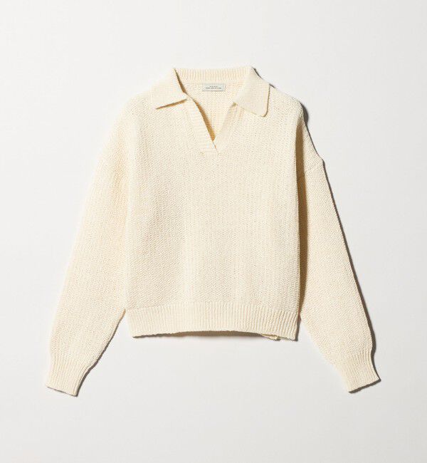 UNITED ARROWS green label relaxing「テープヤーン スキッパー プルオーバー ニット ウォッシャブル」|ニット・セーター|